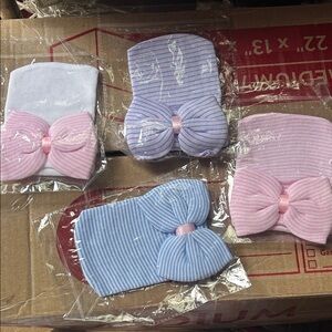 Charming Pink and Blue Bow Headbands for Kids